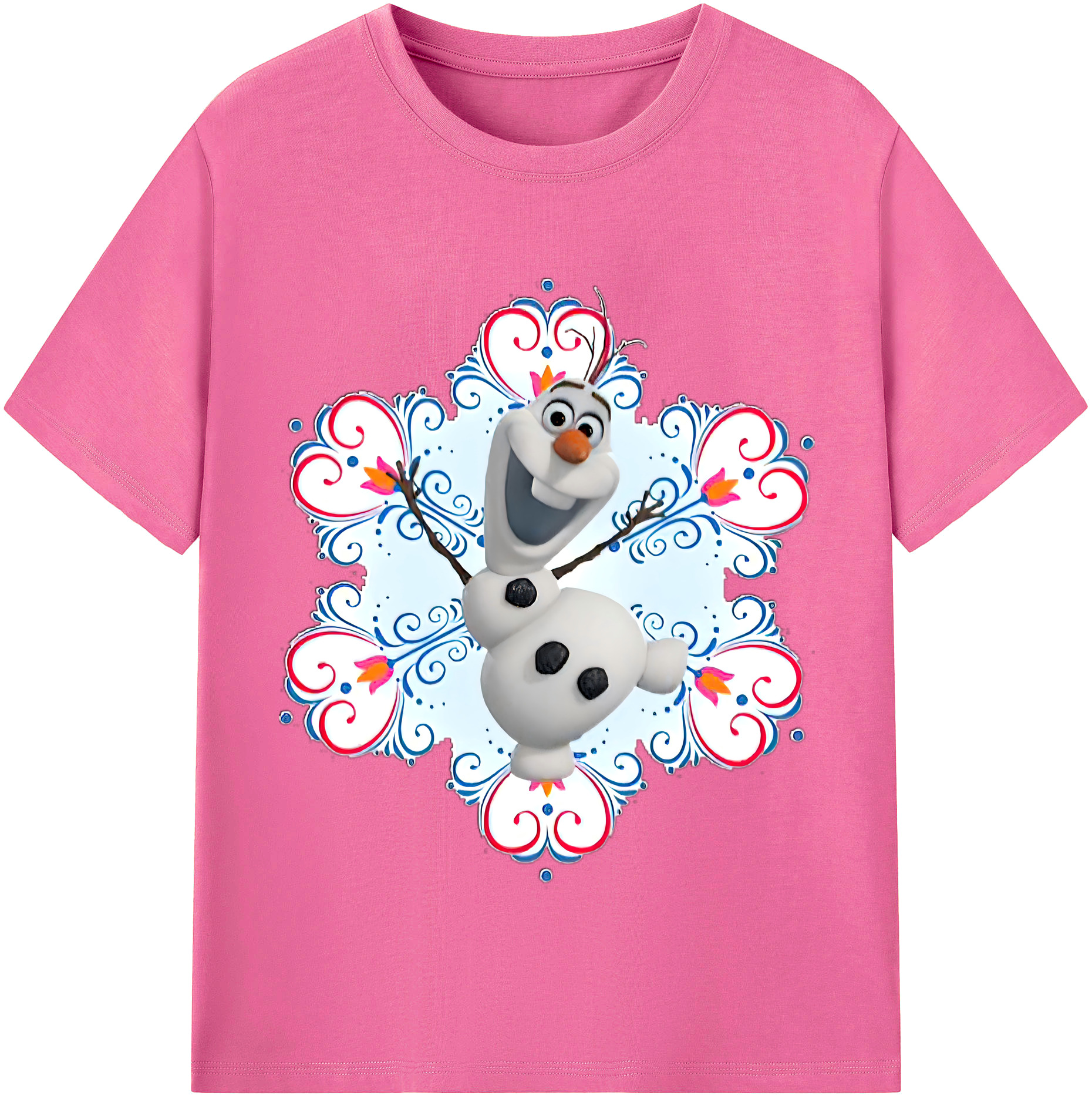（画像用） アナと雪の女王 アンナ エルサ Frozen Anna Elsa レディースカジュアルプリントTシャツ（綿100％）